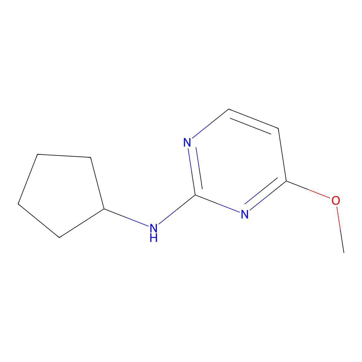 N-cyclopentyl-4-methoxypyrimidin-2-amine molecular structure, CAS 1311936-04-5