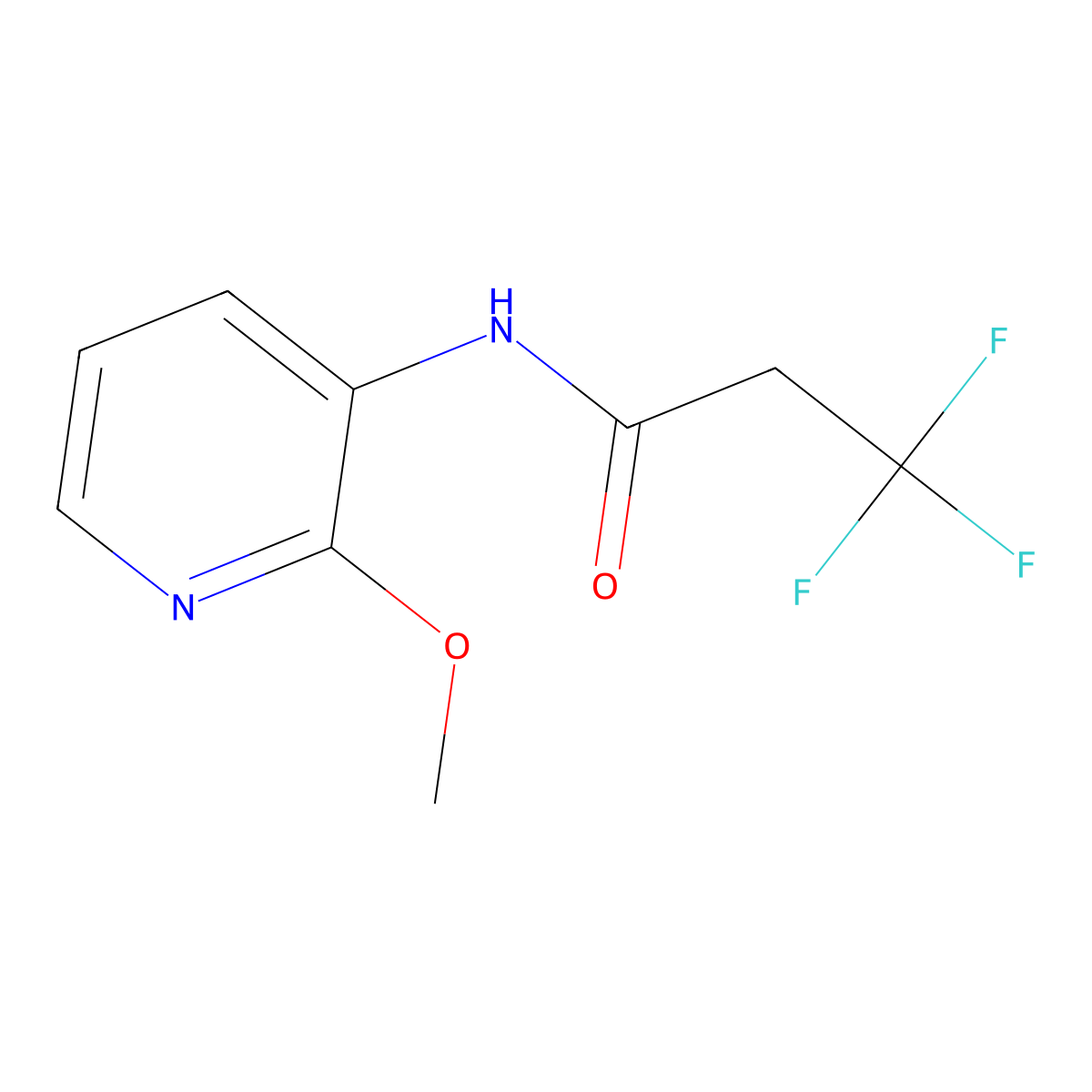 3,3,3-trifluoro-N-(2-methoxypyridin-3-yl)propanamide molecular structure, CAS 1311950-60-3