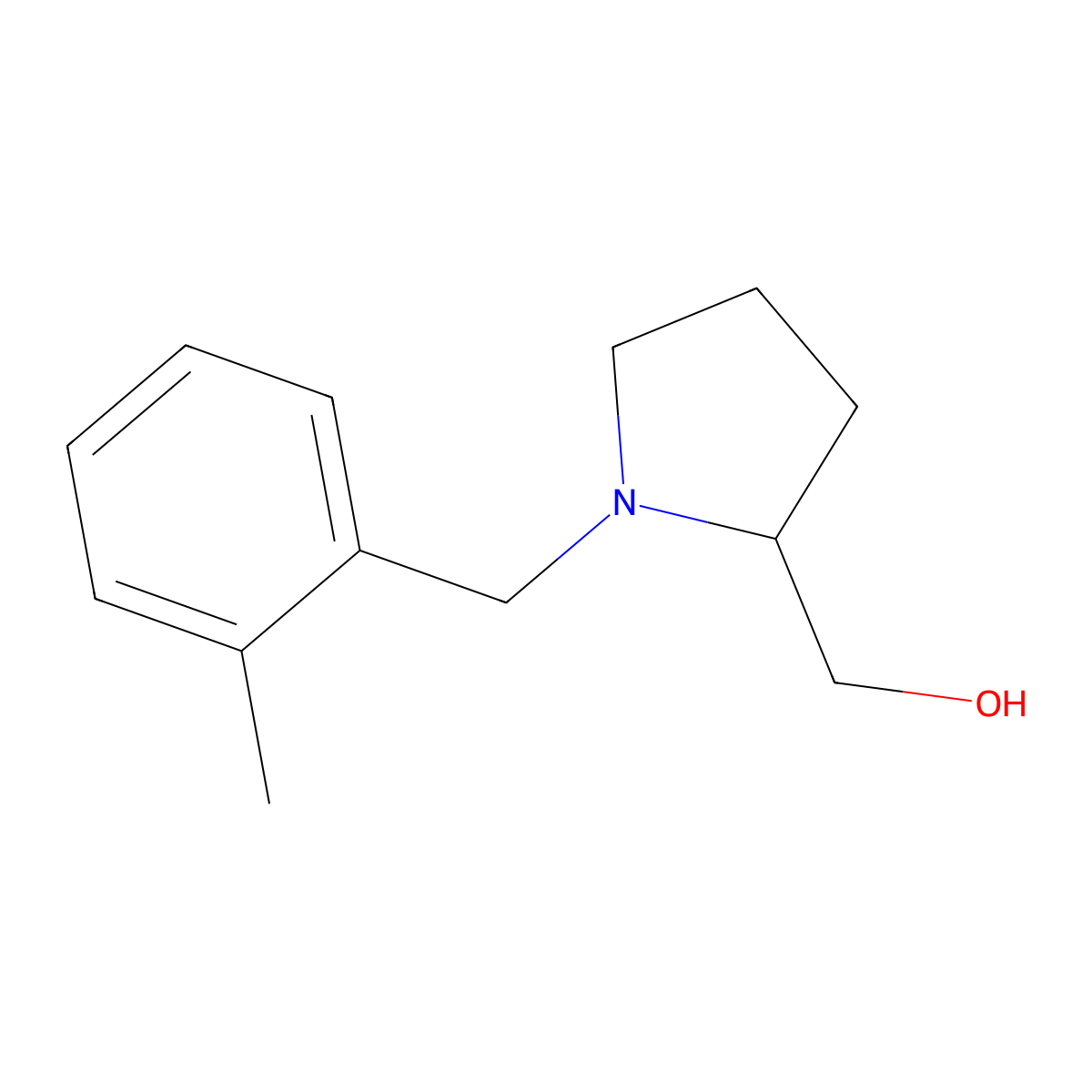 [(2S)-1-[(2-methylphenyl)methyl]pyrrolidin-2-yl]methanol molecular structure, CAS 1311976-53-0