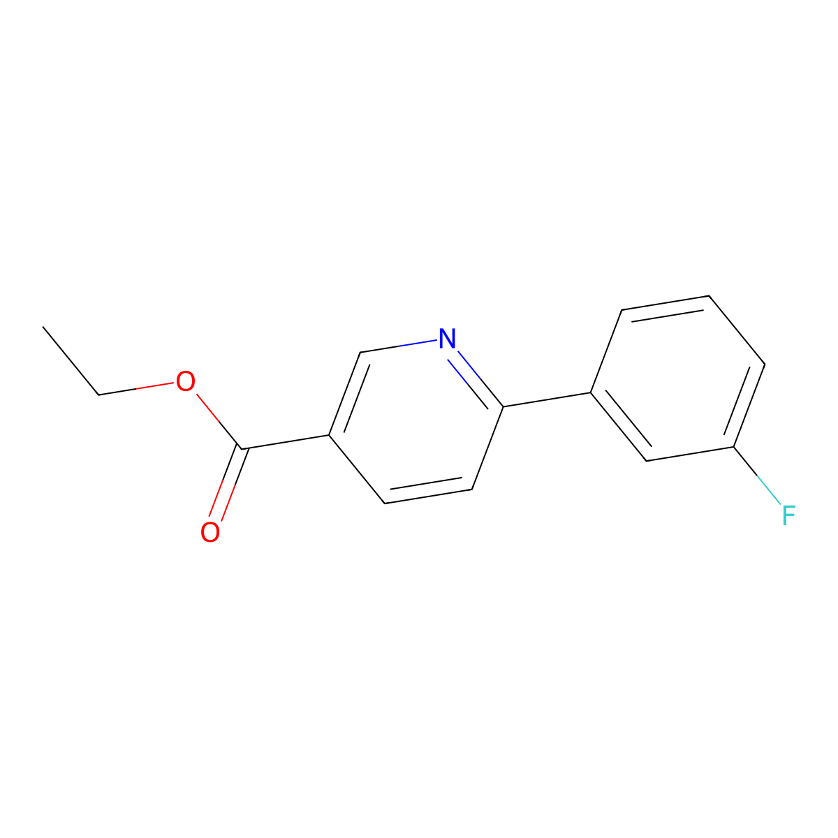 6-(3-Fluoro-phenyl)-nicotinic acid ethyl ester molecular structure, CAS 1311989-12-4