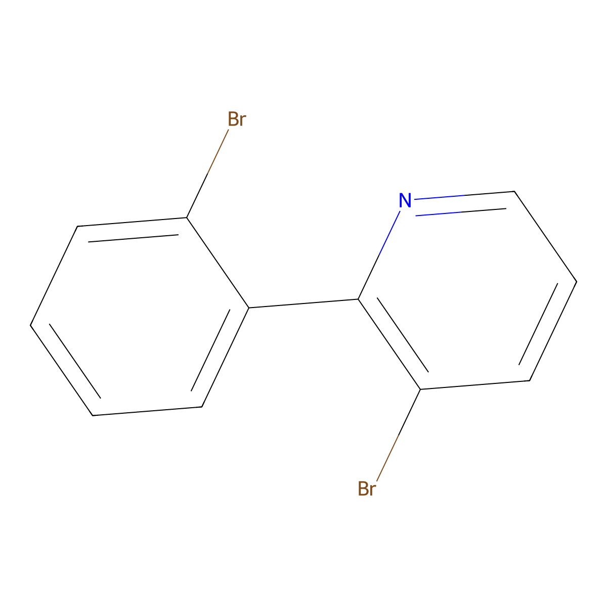3-Bromo-2-(2-bromophenyl)pyridine molecular structure, CAS 1312012-32-0