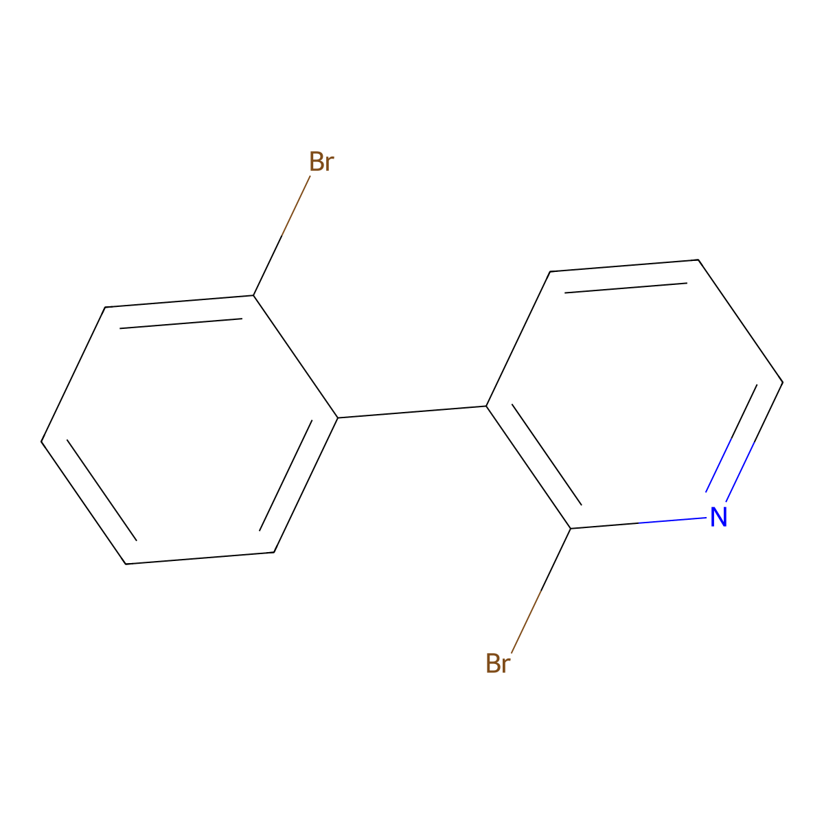2-Bromo-3-(2-bromophenyl)pyridine molecular structure, CAS 1312012-40-0