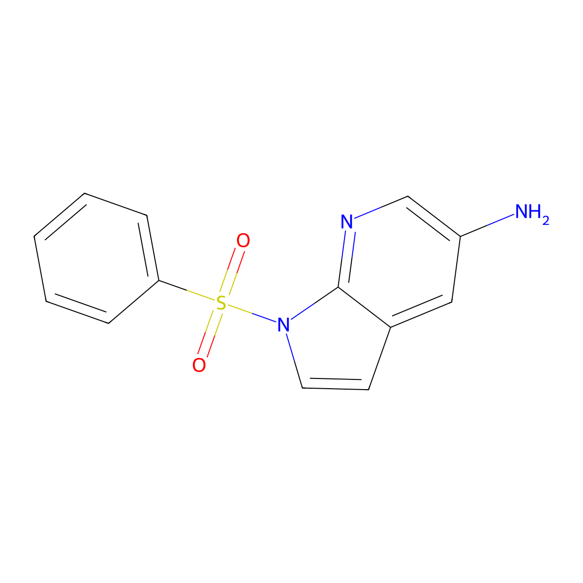 1-(Phenylsulfonyl)-1H-pyrrolo[2,3-b]pyridin-5-amine molecular structure, CAS 1312020-01-1