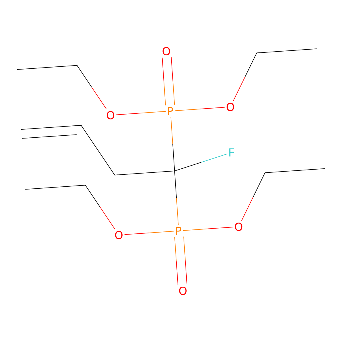 Tetraethyl (1-fluorobut-3-ene-1,1-diyl)bis(phosphonate) molecular structure, CAS 1312032-28-2