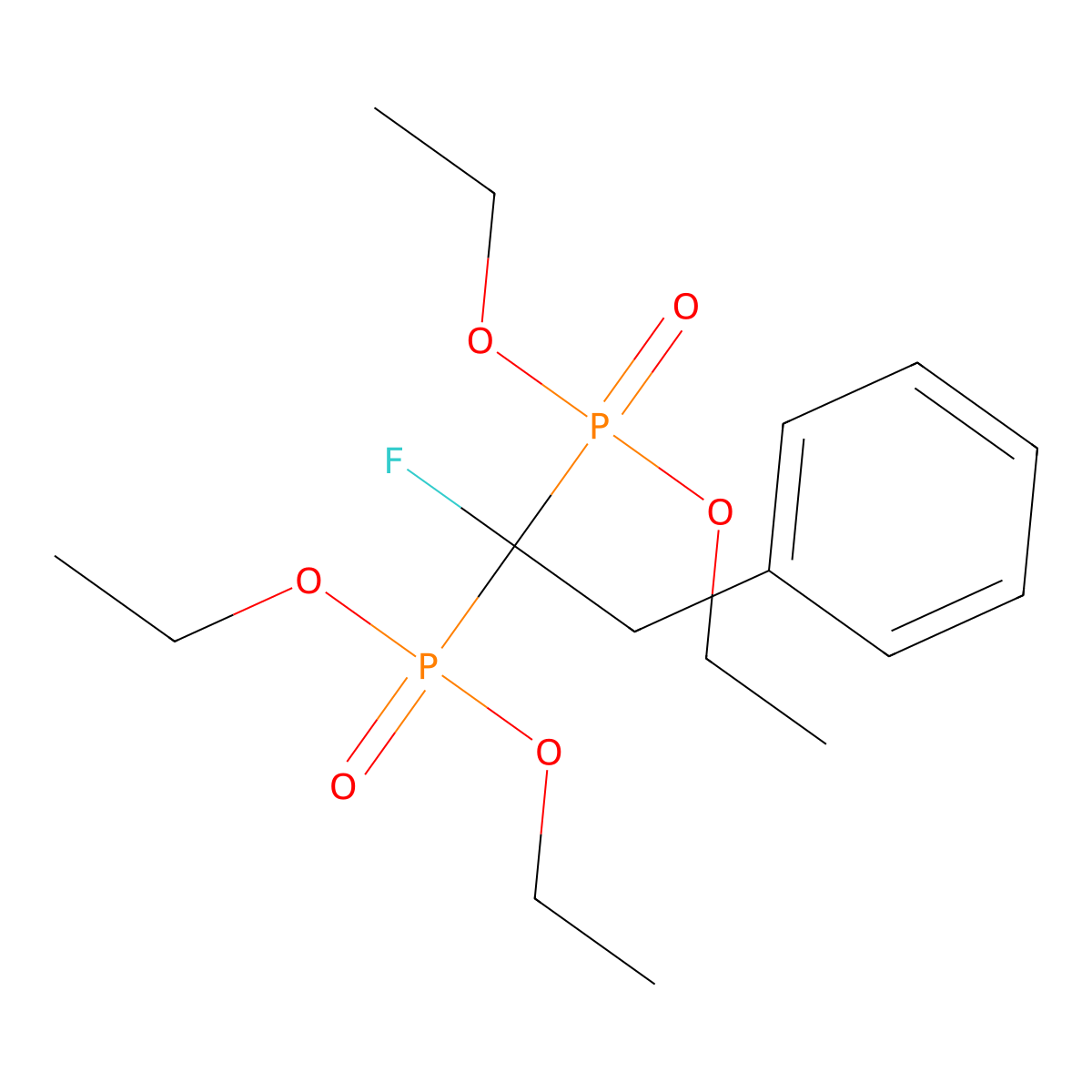 Tetraethyl (1-fluoro-2-phenylethane-1,1-diyl)bis(phosphonate) molecular structure, CAS 1312032-33-9