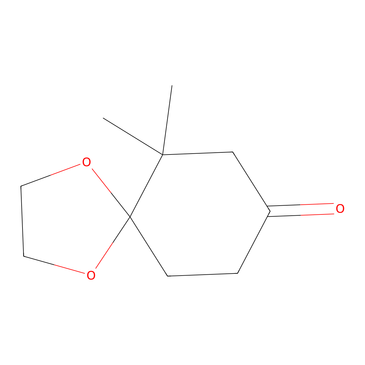 6,6-Dimethyl-1,4-dioxaspiro[4.5]decan-8-one molecular structure, CAS 131206-75-2