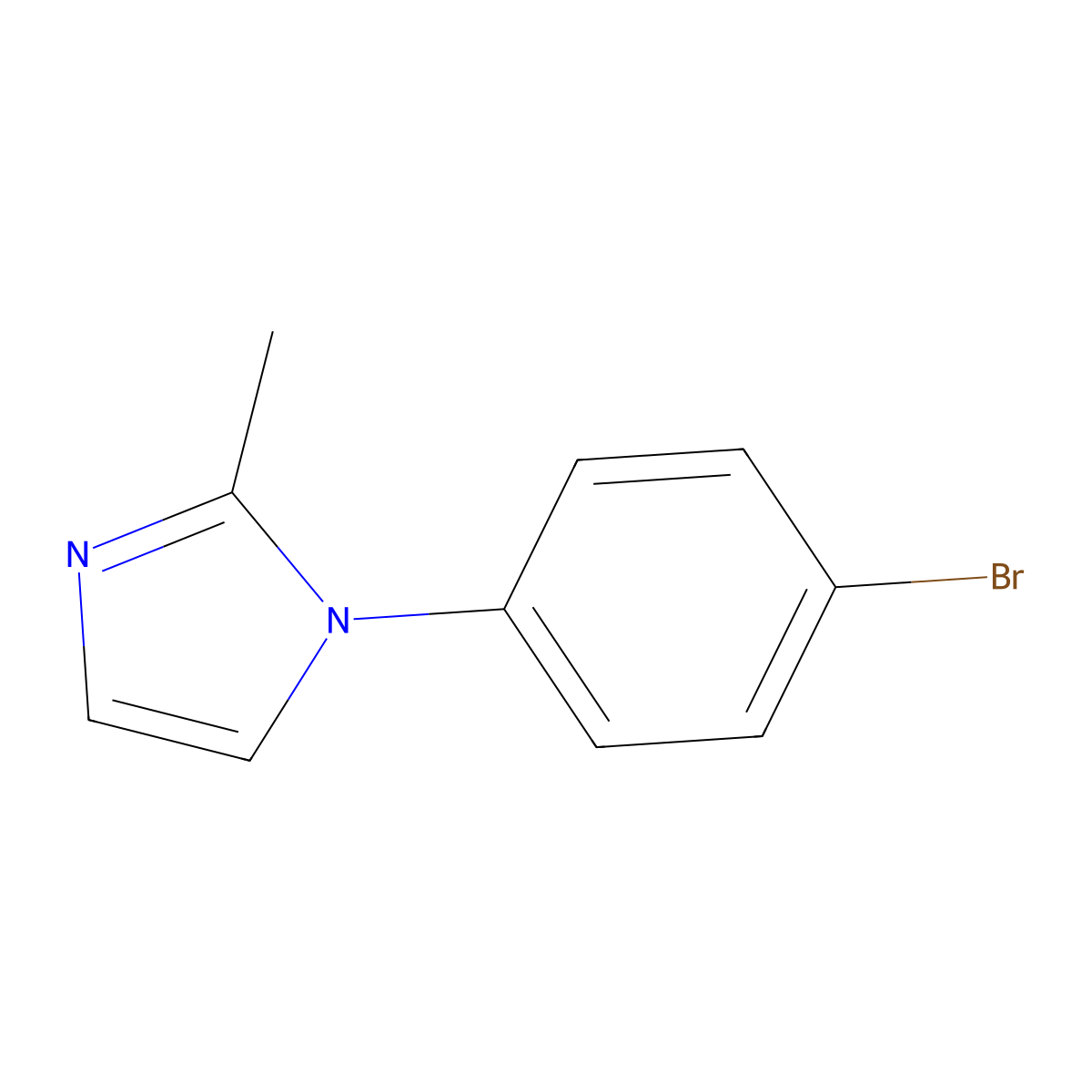 1-(4-bromophenyl)-2-methyl-1H-imidazole molecular structure, CAS 1312099-59-4
