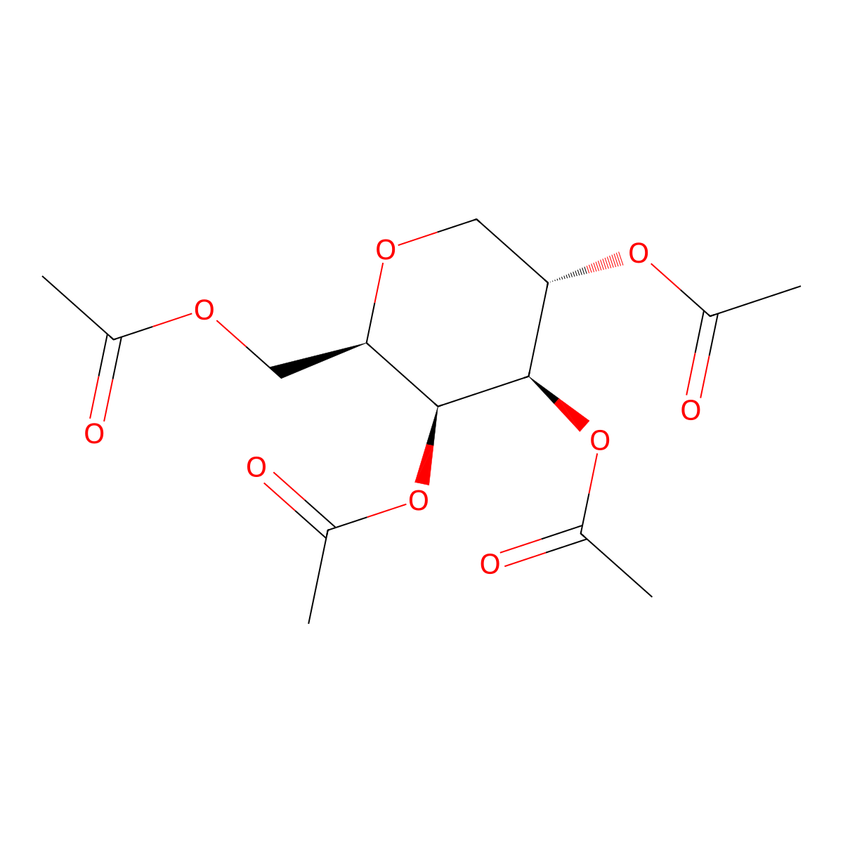 1,5-Anhydro-D-galactitol 2,3,4,6-tetraacetate molecular structure, CAS 13121-62-5