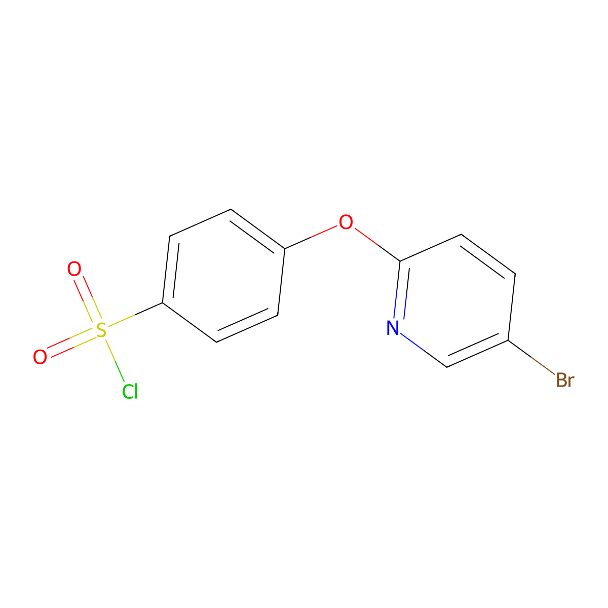 4-(5-Bromo-2-pyridyloxy)benzenesulfonyl chloride molecular structure, CAS 1312100-75-6