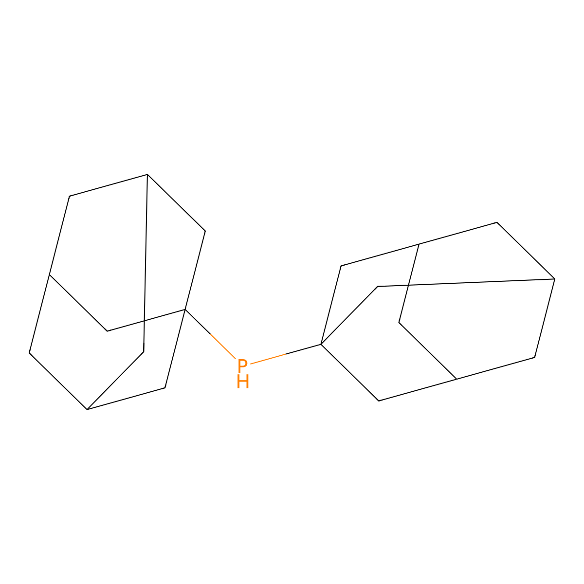 Di-1-adamantylphosphine molecular structure, CAS 131211-27-3