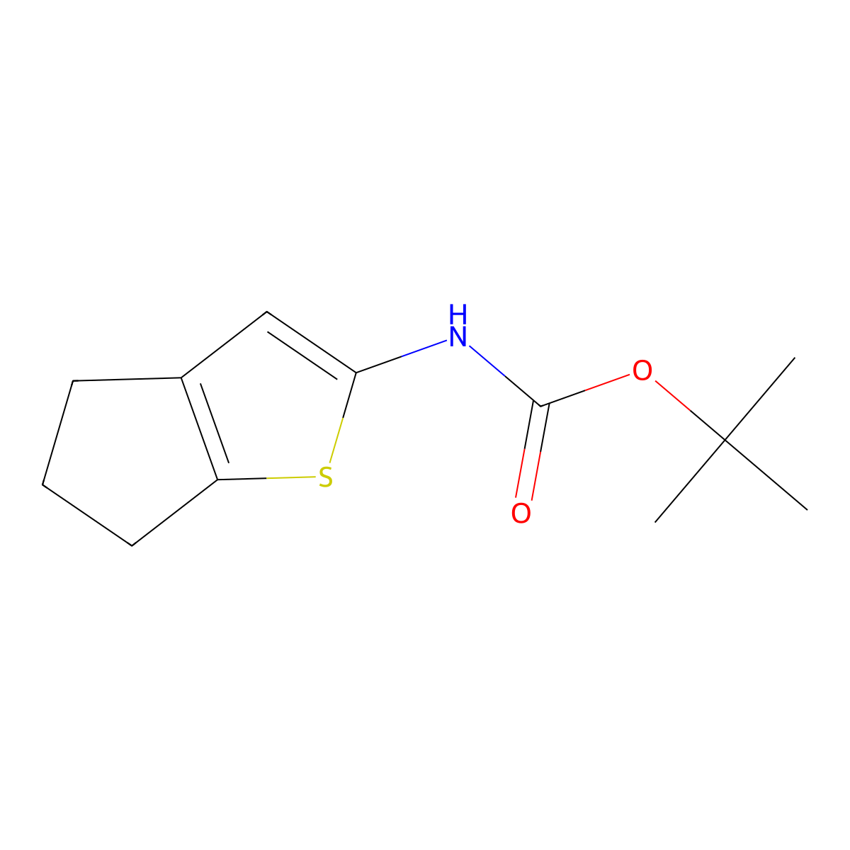 tert-butyl N-{4H,5H,6H-cyclopenta[b]thiophen-2-yl}carbamate molecular structure, CAS 1312117-74-0