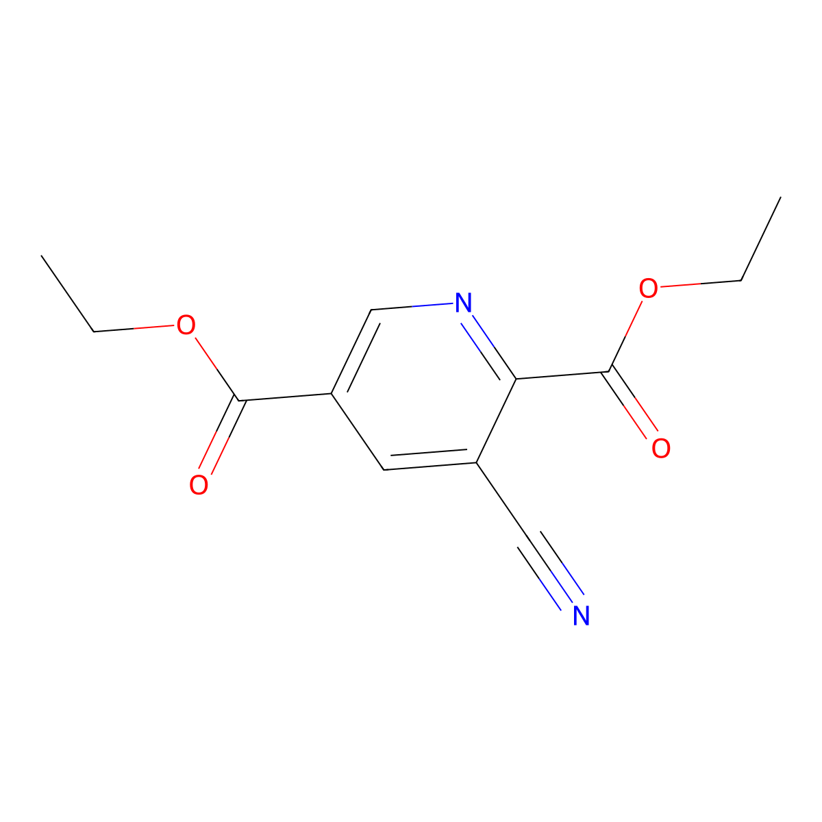 2,5-Diethyl 3-cyanopyridine-2,5-dicarboxylate molecular structure, CAS 1312117-83-1
