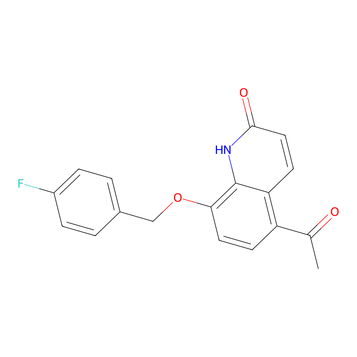 5-Acetyl-8-[(4-fluorophenyl)methoxy]-1,2-dihydroquinolin-2-one molecular structure, CAS 1312118-03-8