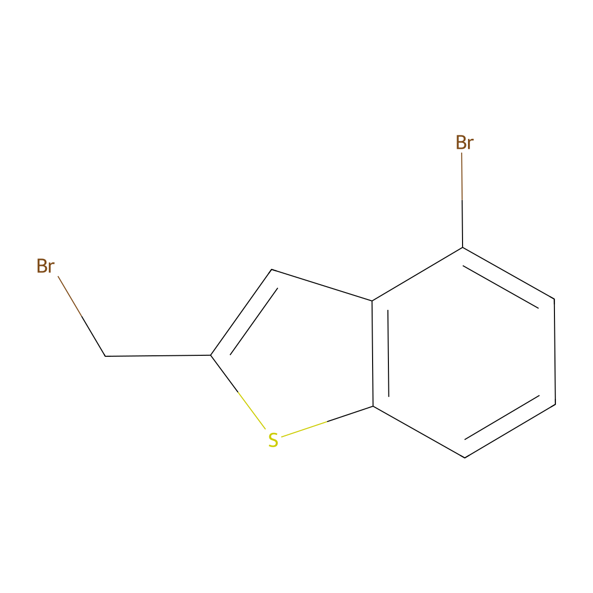 4-Bromo-2-(bromomethyl)benzo[b]thiophene molecular structure, CAS 1312118-04-9