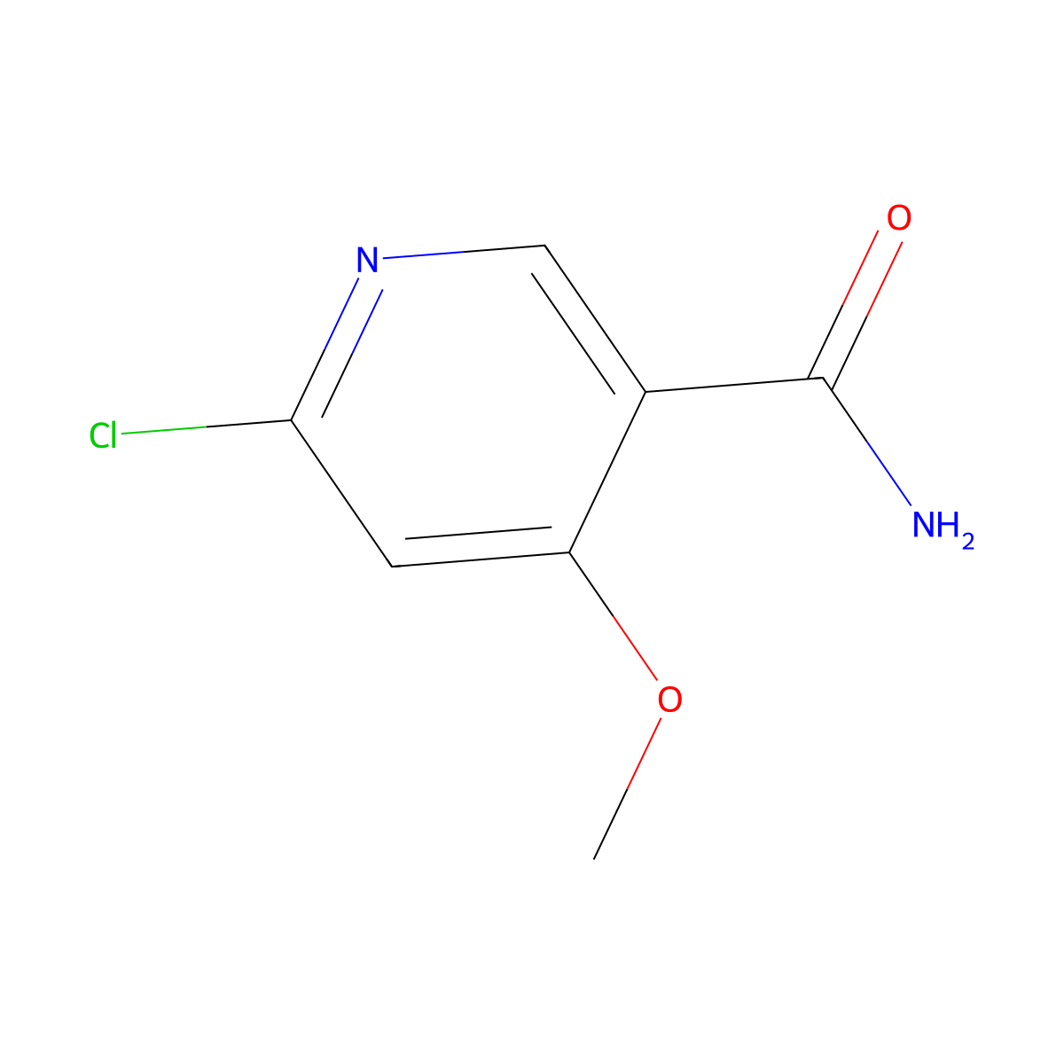6-Chloro-4-methoxypyridine-3-carboxamide molecular structure, CAS 1312118-17-4