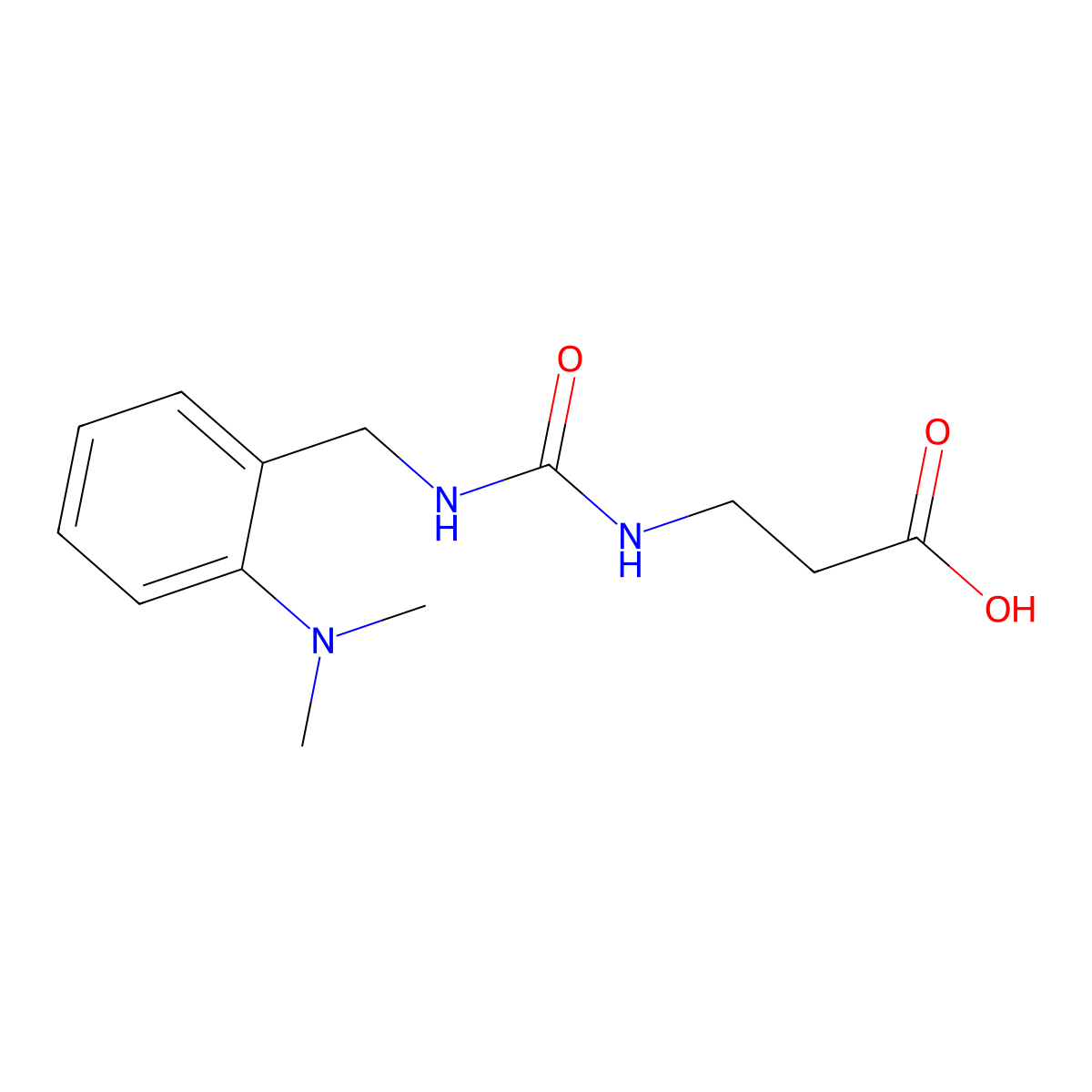3-(3-(2-(Dimethylamino)benzyl)ureido)propanoic acid molecular structure, CAS 1312131-46-6