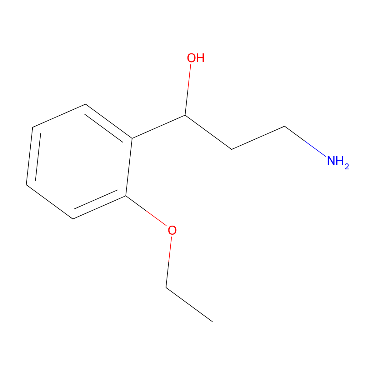 3-Amino-1-(2-ethoxyphenyl)propan-1-ol molecular structure, CAS 1312133-33-7