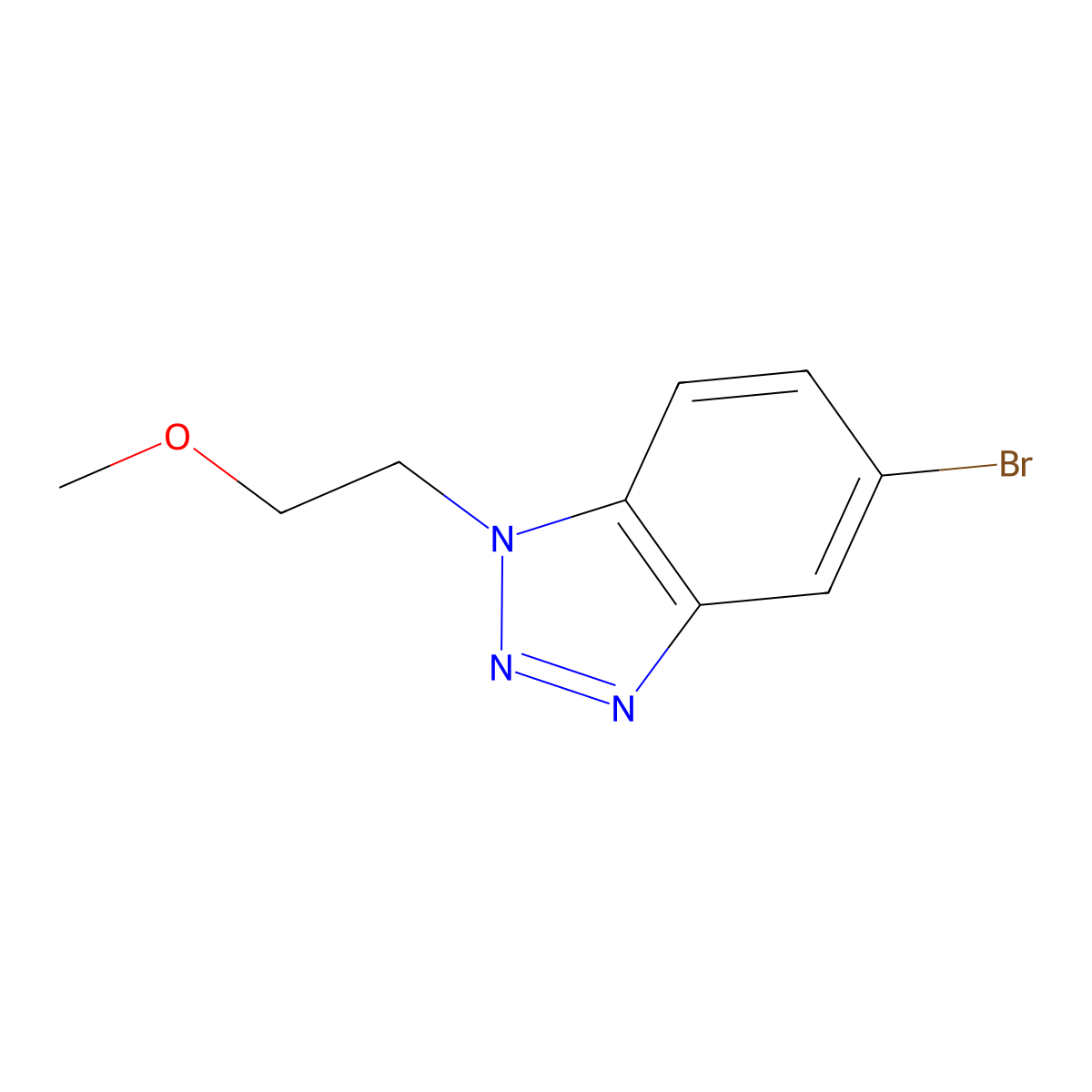 5-bromo-1-(2-methoxyethyl)-1H-1,2,3-benzotriazole molecular structure, CAS 1312133-46-2