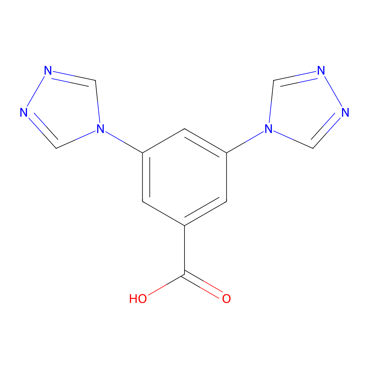 3,5-Di(4H-1,2,4-triazol-4-yl)benzoic acid molecular structure, CAS 1312133-68-8