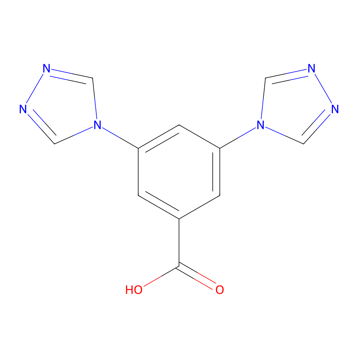 3,5-Di(4H-1,2,4-triazol-4-yl)benzoic acid molecular structure, CAS 1312133-68-8