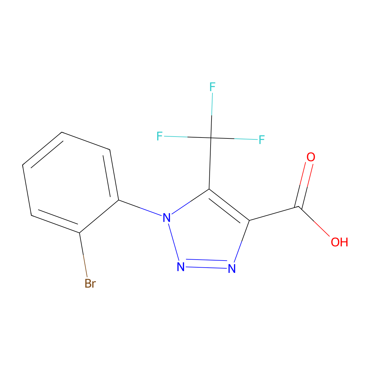 1-(2-Bromophenyl)-5-(trifluoromethyl)-1H-1,2,3-triazole-4-carboxylic acid molecular structure, CAS 1312135-90-2