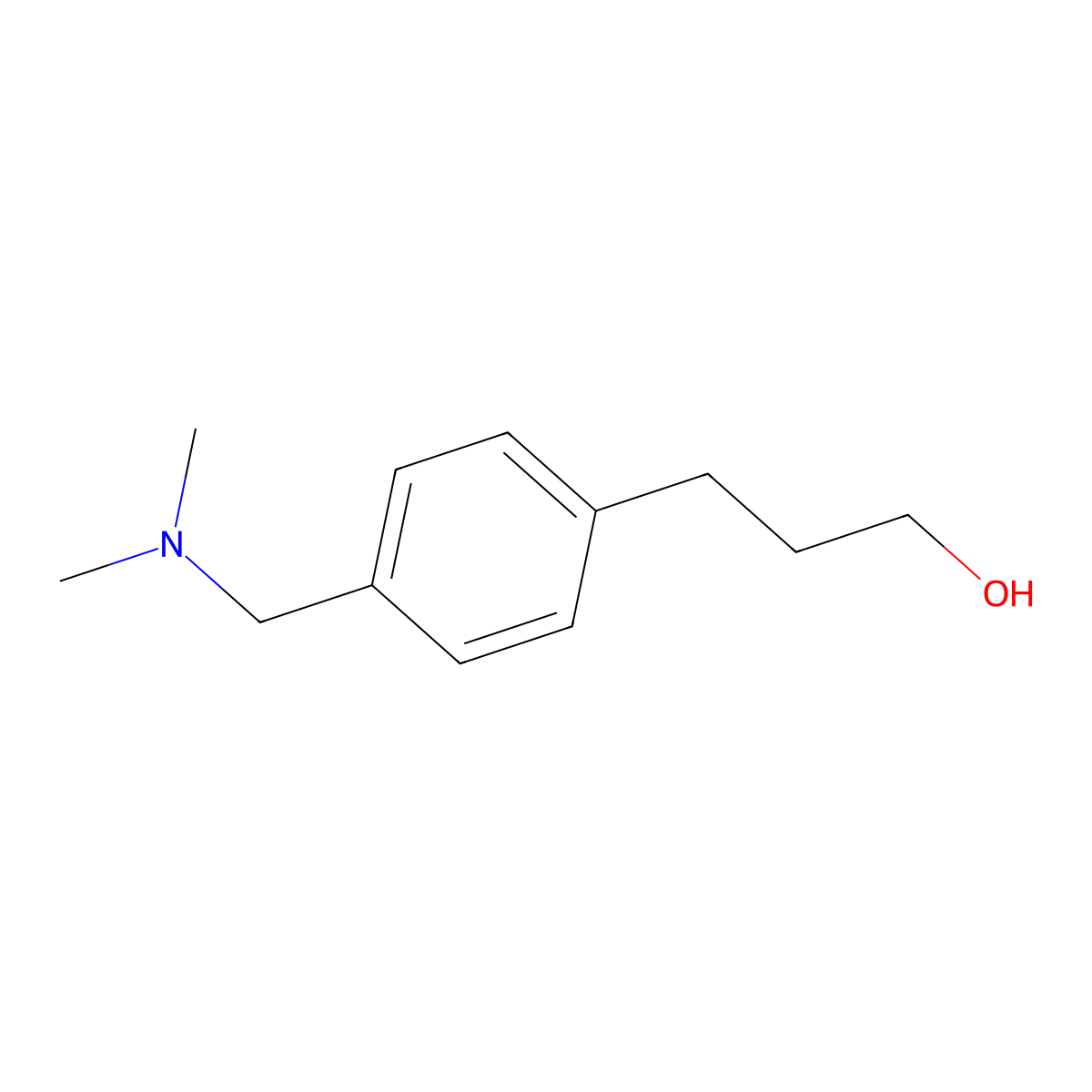Benzenepropanol, 4-[(dimethylamino)methyl]- molecular structure, CAS 1312135-95-7