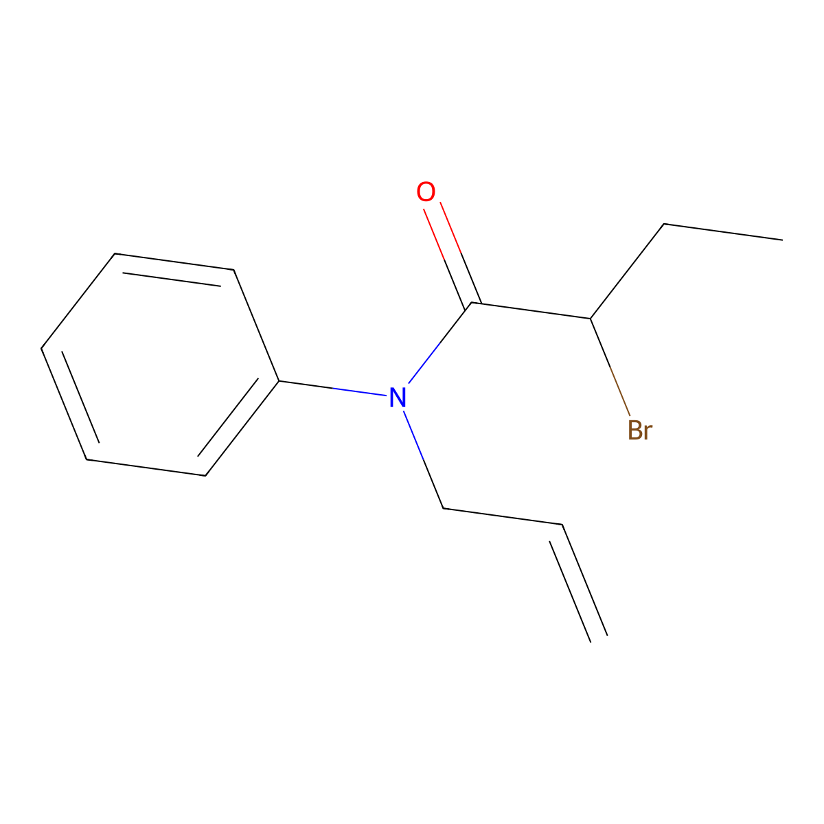 2-bromo-N-phenyl-N-(prop-2-en-1-yl)butanamide molecular structure, CAS 1312137-56-6
