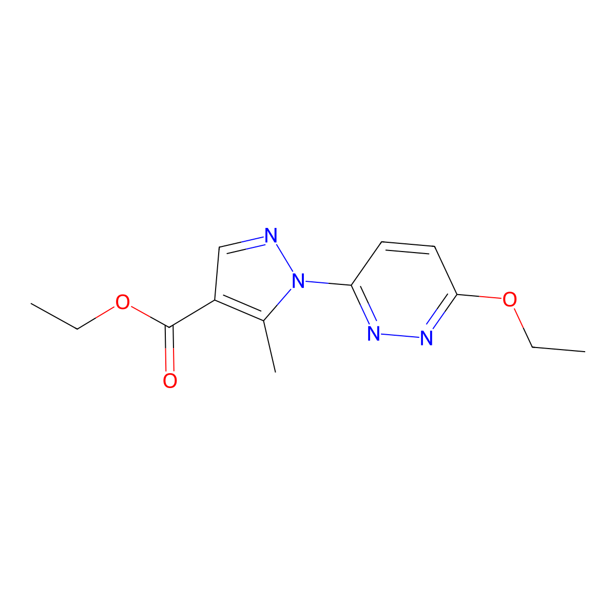 ethyl 1-(6-ethoxypyridazin-3-yl)-5-methyl-1H-pyrazole-4-carboxylate molecular structure, CAS 1312137-66-8