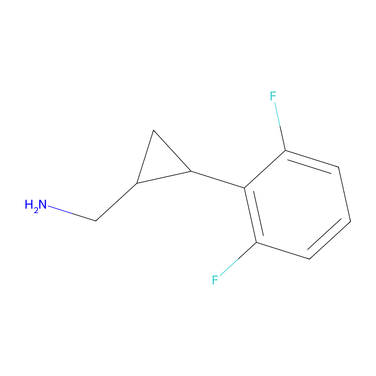 [2-(2,6-Difluorophenyl)cyclopropyl]methanamine molecular structure, CAS 1312137-83-9