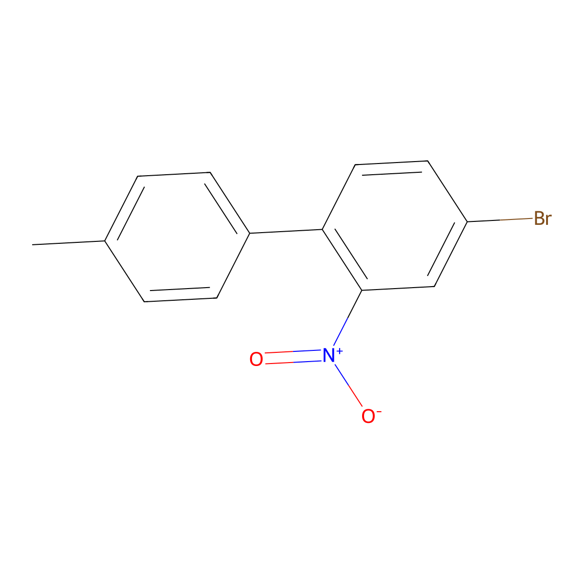 4-Bromo-4'-methyl-2-nitro-1,1'-biphenyl molecular structure, CAS 1312137-97-5