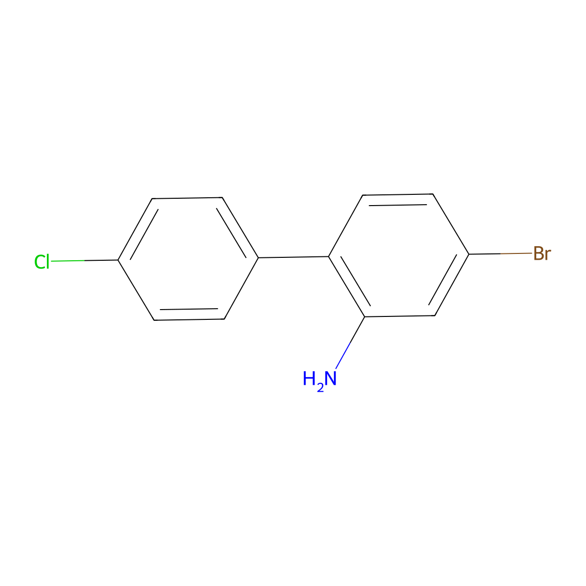 4-Bromo-4'-chloro-[1,1'-biphenyl]-2-amine molecular structure, CAS 1312138-00-3