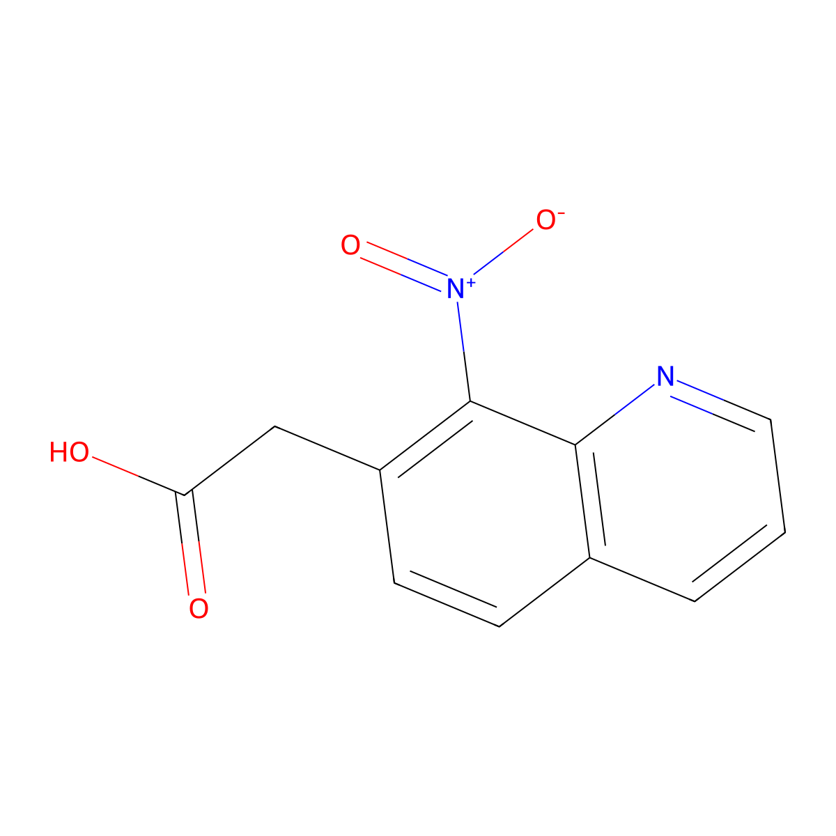 2-(8-Nitroquinolin-7-yl)acetic acid molecular structure, CAS 1312138-14-9