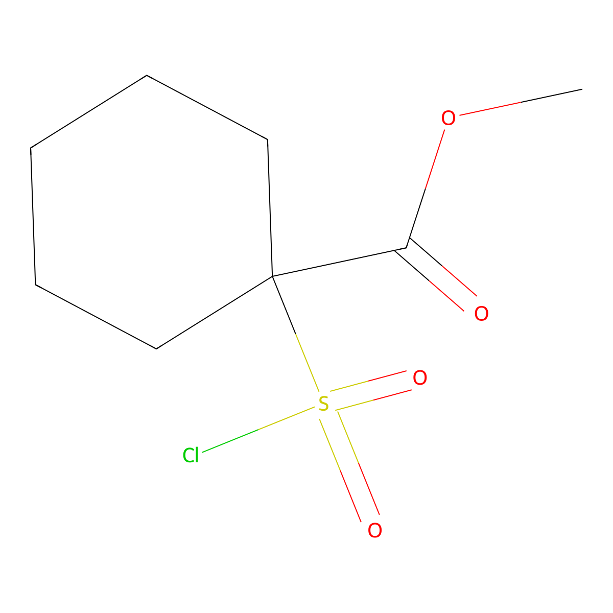 Methyl 1-(chlorosulfonyl)cyclohexanecarboxylate molecular structure, CAS 1312138-63-8