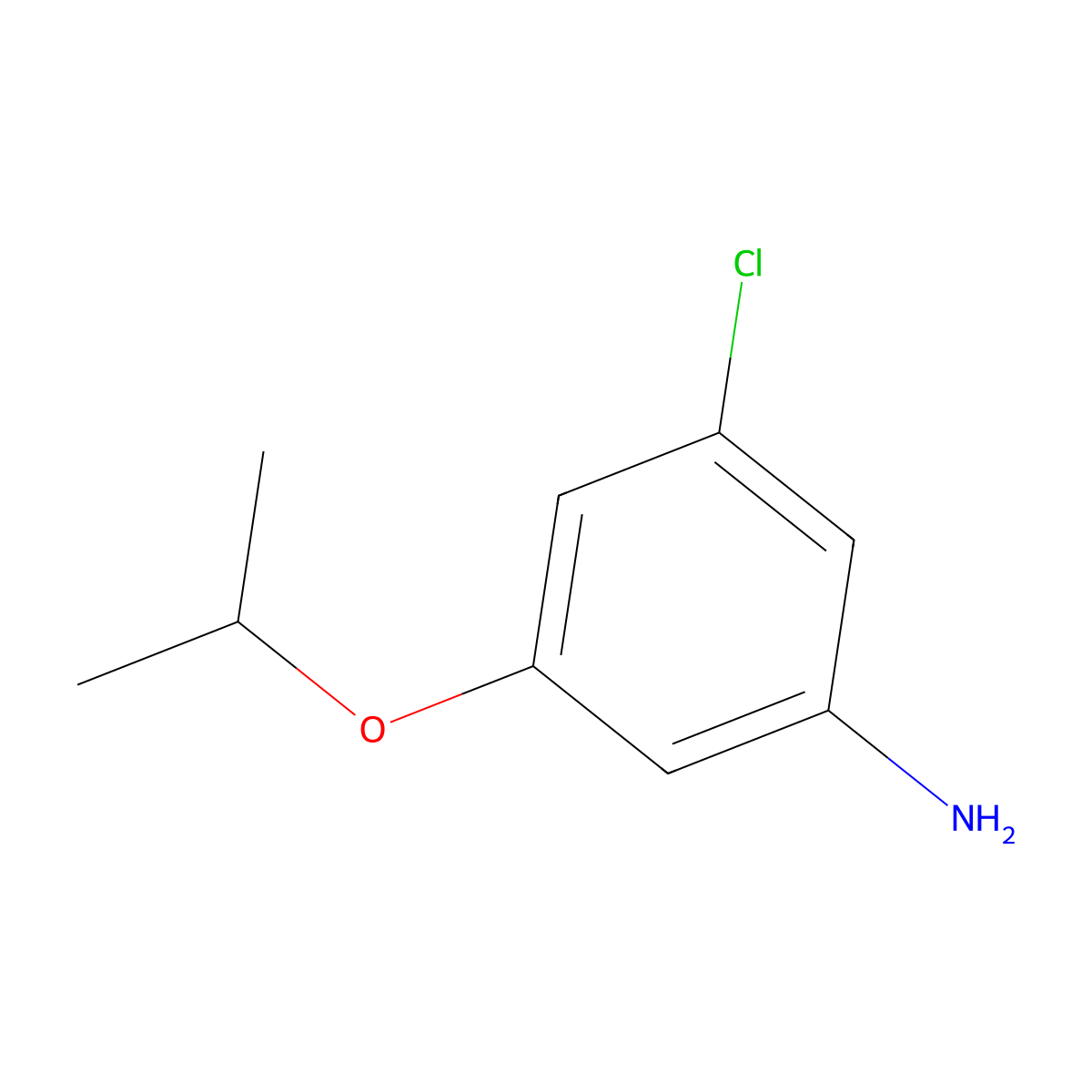 3-Chloro-5-isopropoxyaniline molecular structure, CAS 1312138-90-1