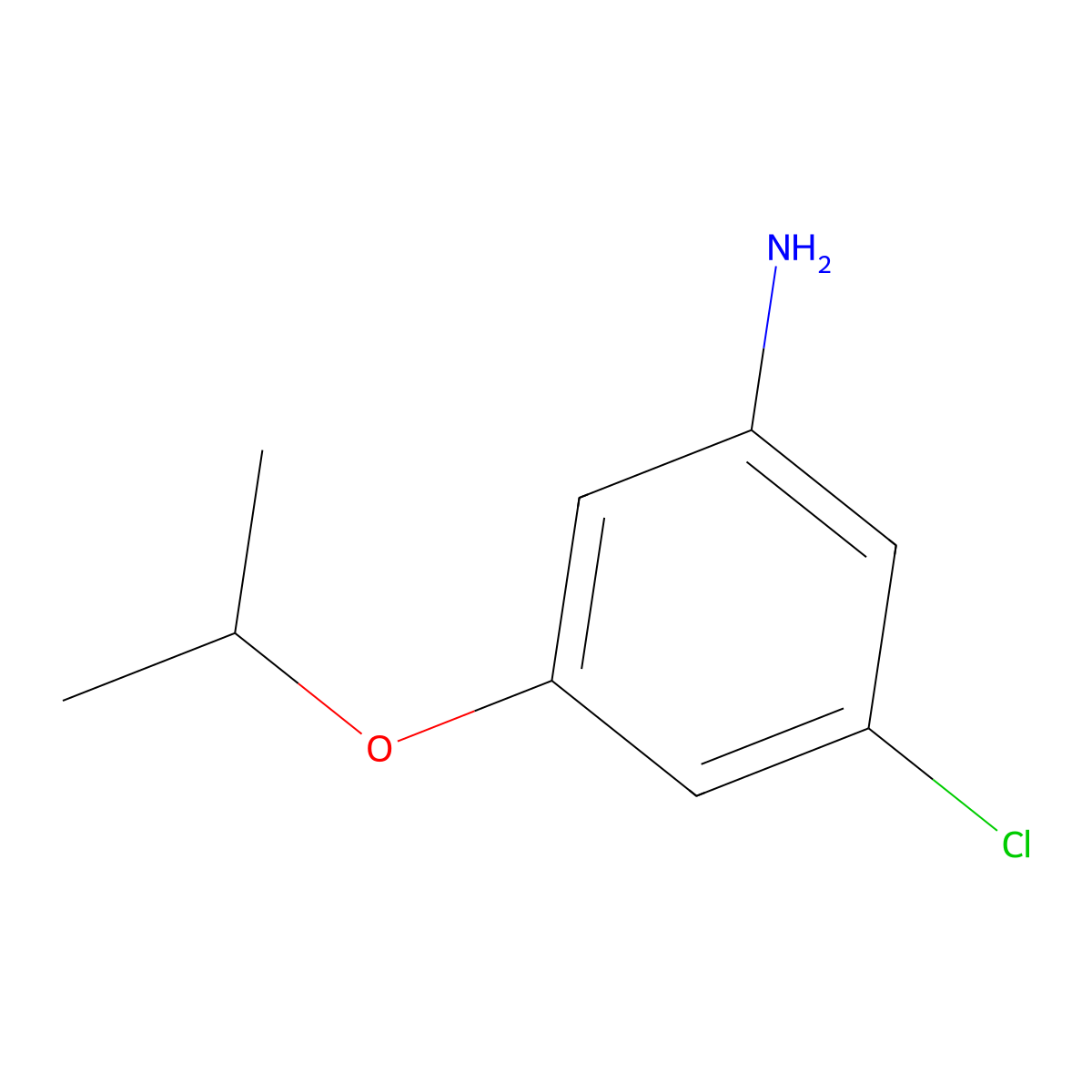 3-Chloro-5-isopropoxyaniline molecular structure, CAS 1312138-90-1