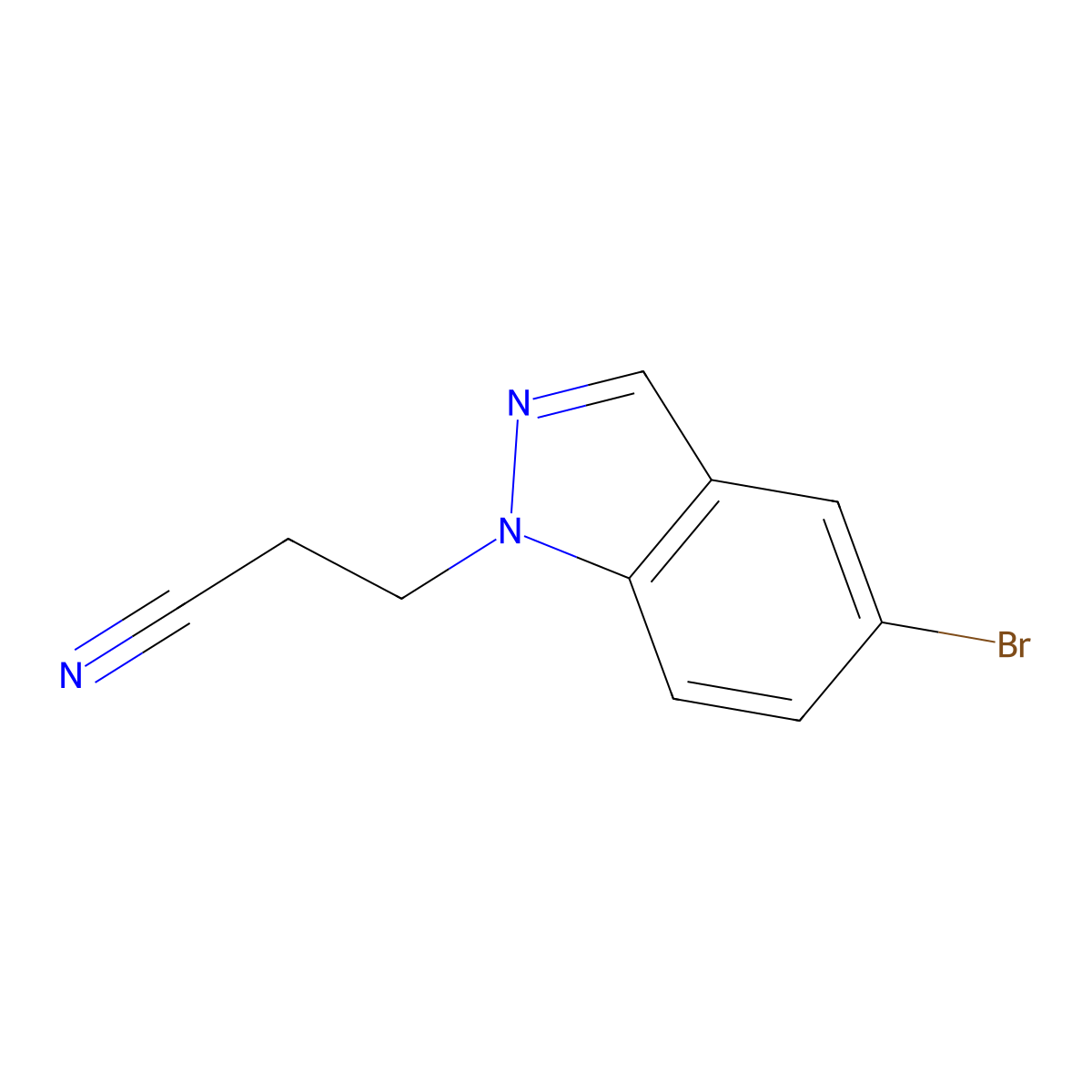 3-(5-bromo-1H-indazol-1-yl)propanenitrile molecular structure, CAS 1312138-92-3