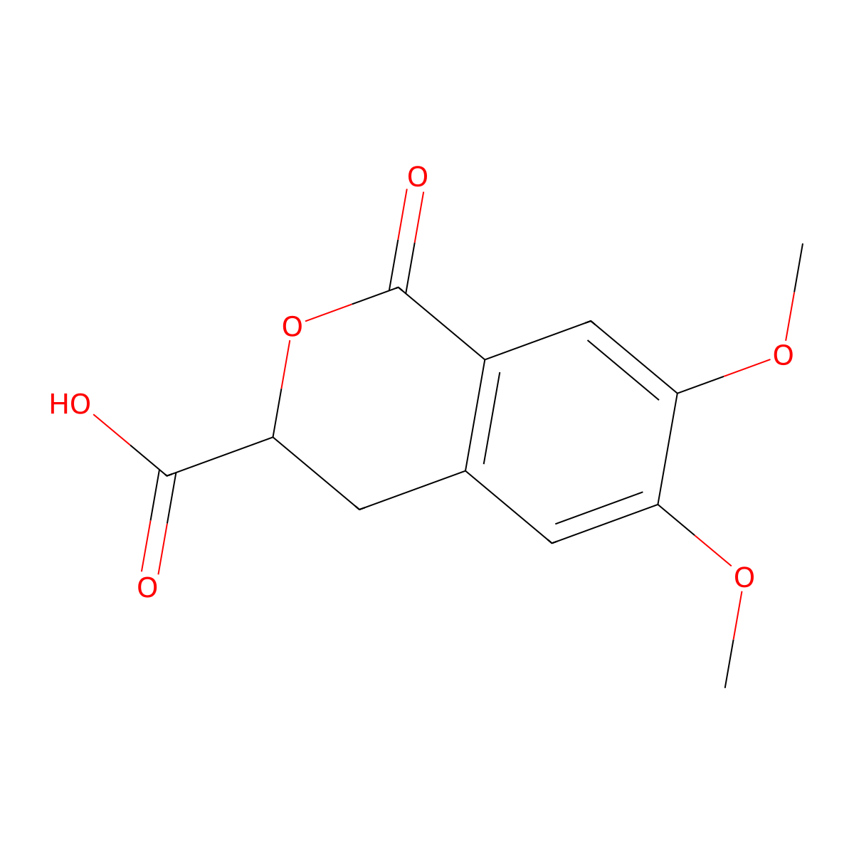 6,7-Dimethoxy-1-oxoisochroman-3-carboxylic acid molecular structure, CAS 1312139-35-7