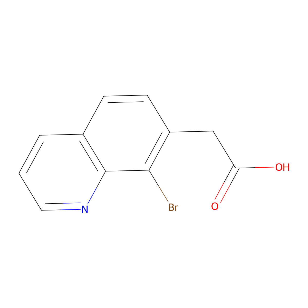 2-(8-Bromoquinolin-7-yl)acetic acid molecular structure, CAS 1312139-74-4