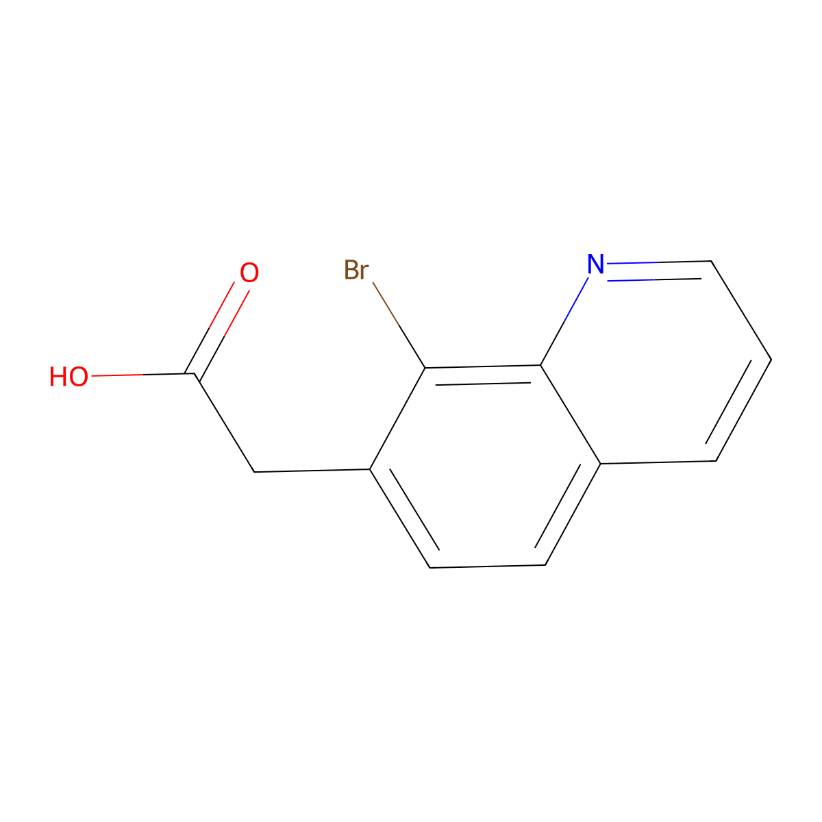 2-(8-Bromoquinolin-7-yl)acetic acid molecular structure, CAS 1312139-74-4