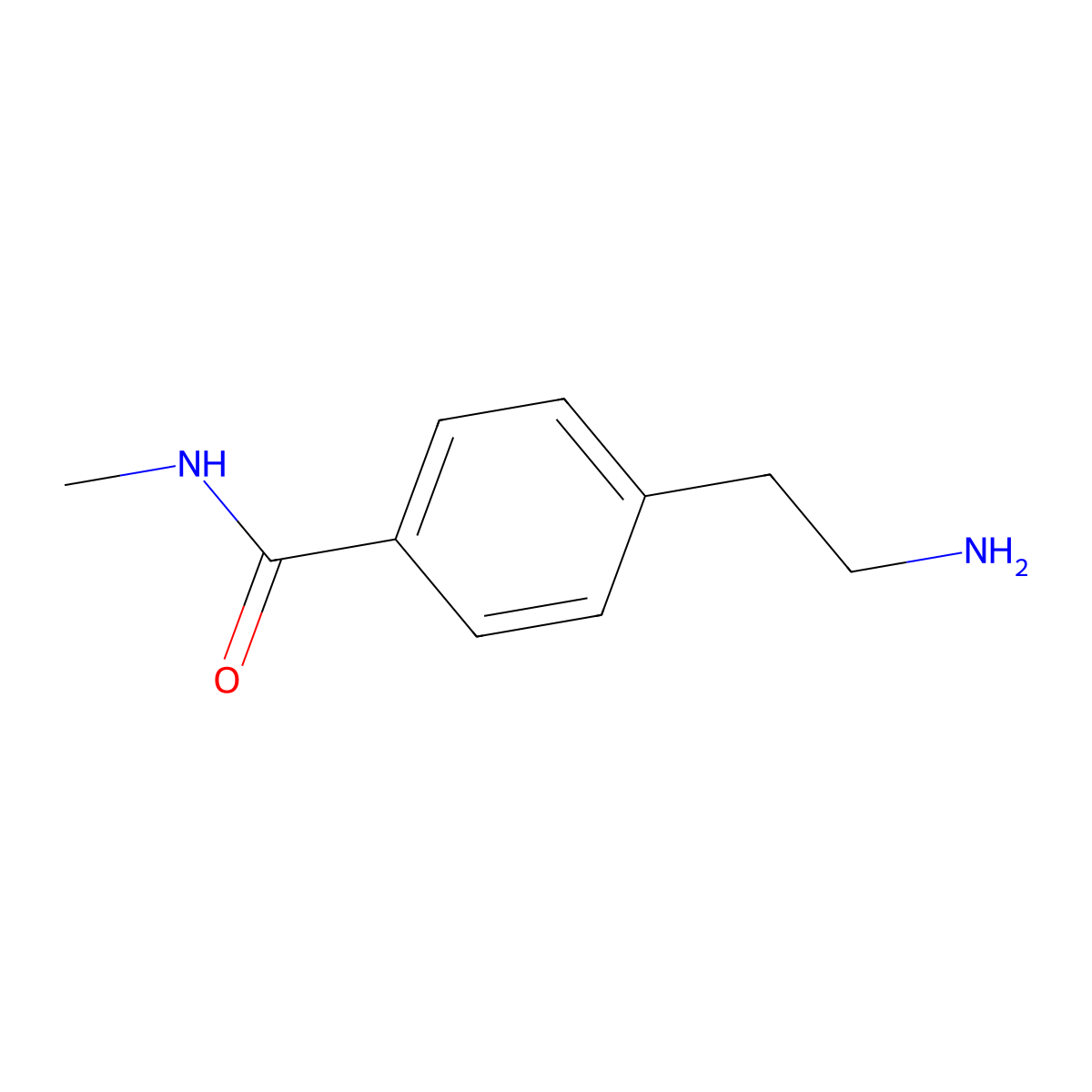 4-(2-aminoethyl)-N-methylbenzamide molecular structure, CAS 1312140-35-4