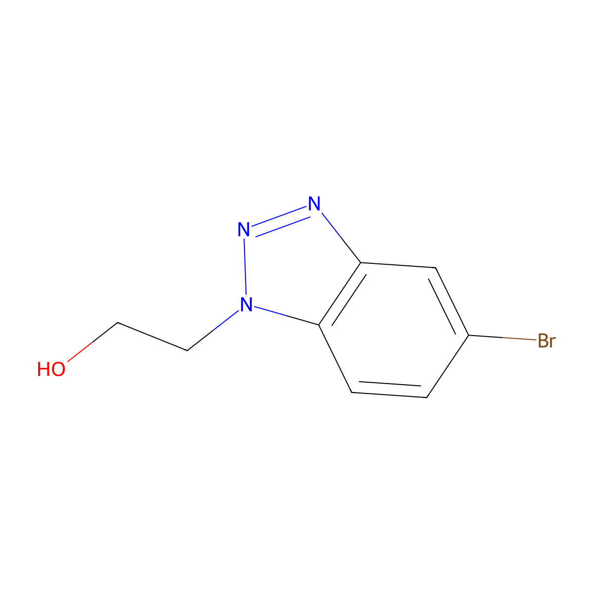 2-(5-Bromo-1H-benzo[d][1,2,3]triazol-1-yl)ethanol molecular structure, CAS 1312140-81-0
