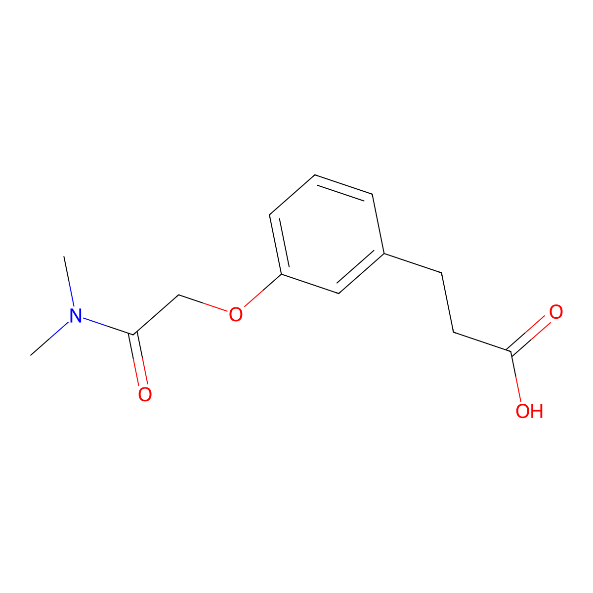 3-(3-Dimethylcarbamoylmethoxy-phenyl)-propionic acid molecular structure, CAS 1312141-20-0