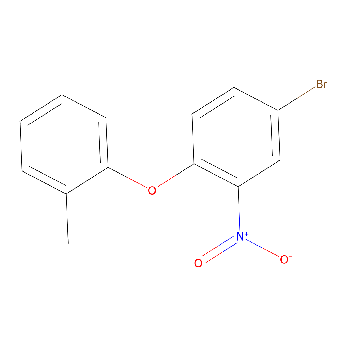 4-Bromo-2-nitro-1-(o-tolyloxy)benzene molecular structure, CAS 1312141-29-9