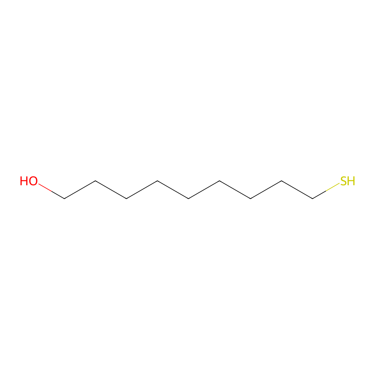9-Mercapto-1-nonanol molecular structure, CAS 131215-92-4