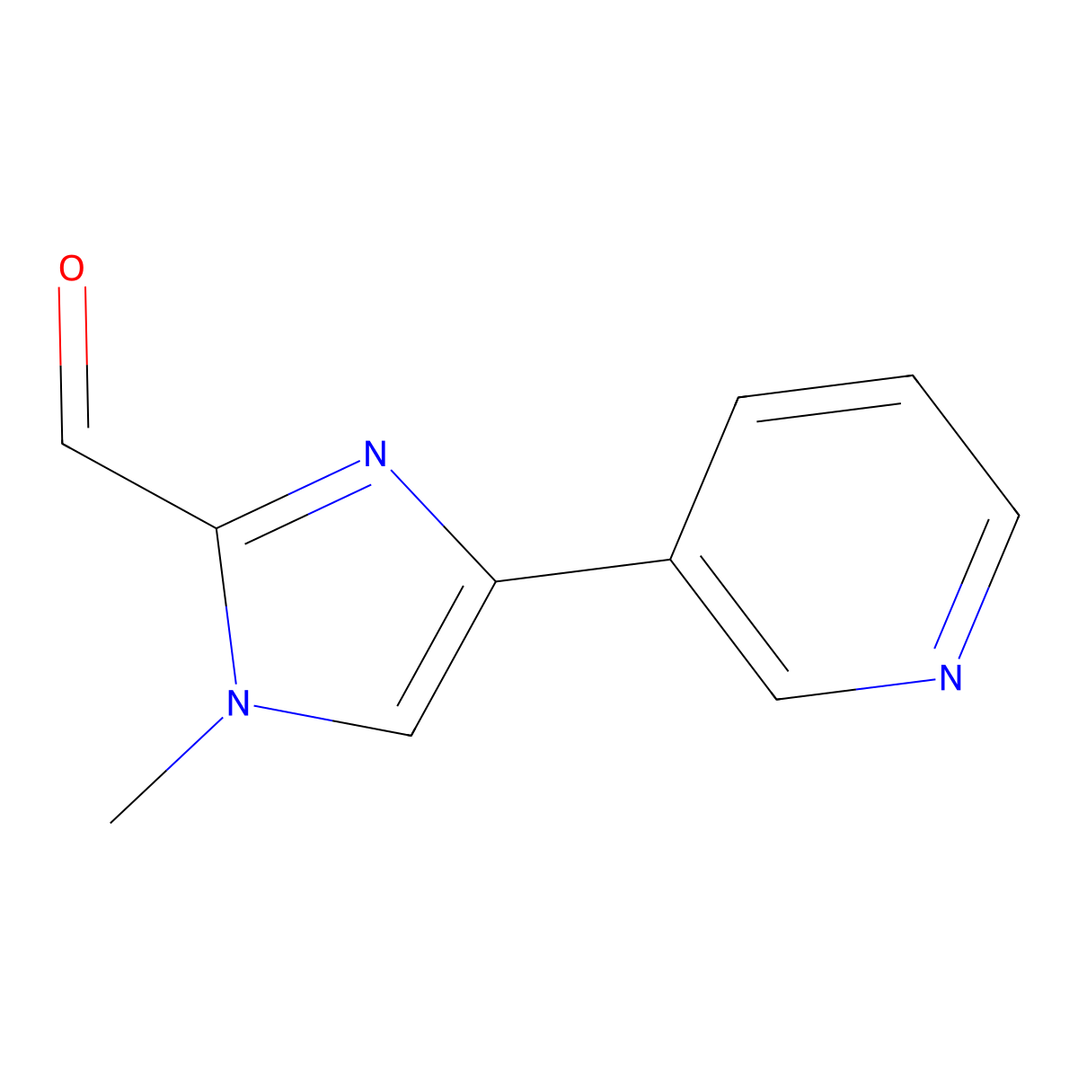 1-methyl-4-pyridin-3-yl-1H-imidazole-2-carbaldehyde molecular structure, CAS 1312159-84-4