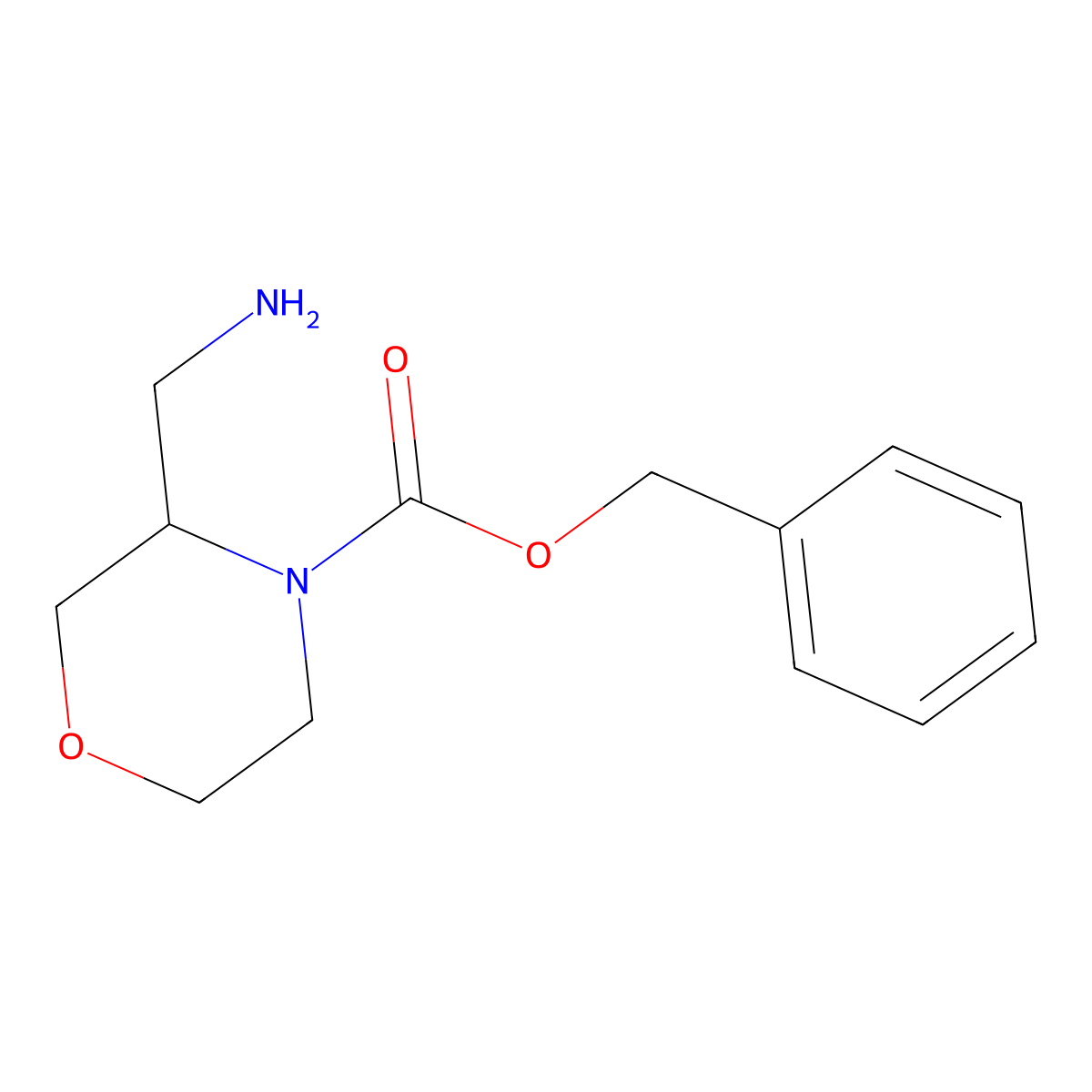 (R)-Benzyl 3-(aminomethyl)morpholine-4-carboxylate molecular structure, CAS 1312161-62-8