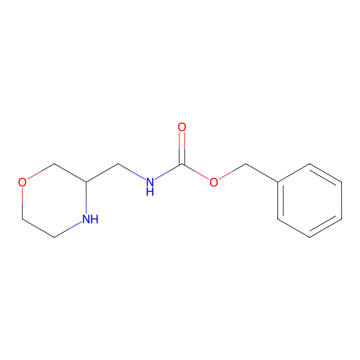 (S)-Benzyl (morpholin-3-ylmethyl)carbamate hydrochloride molecular structure, CAS 1312161-63-9