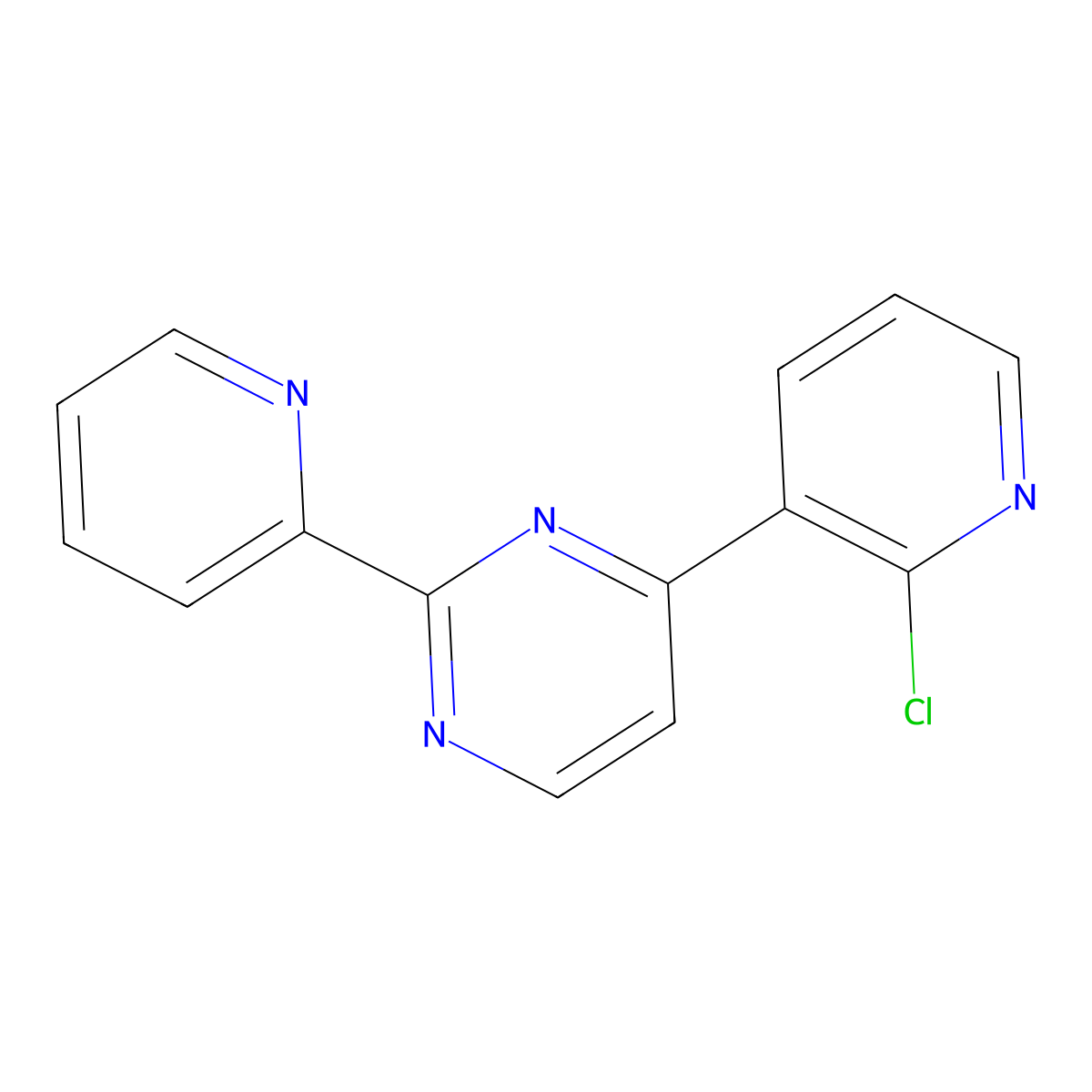 4-(2-Chloropyridin-3-yl)-2-(pyridin-2-yl)pyrimidine molecular structure, CAS 1312186-08-5