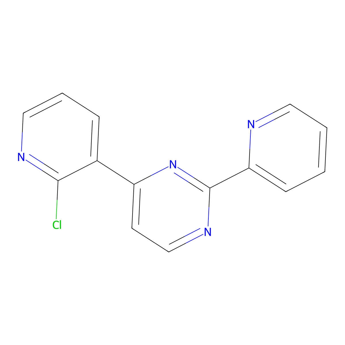 4-(2-Chloropyridin-3-yl)-2-(pyridin-2-yl)pyrimidine molecular structure, CAS 1312186-08-5