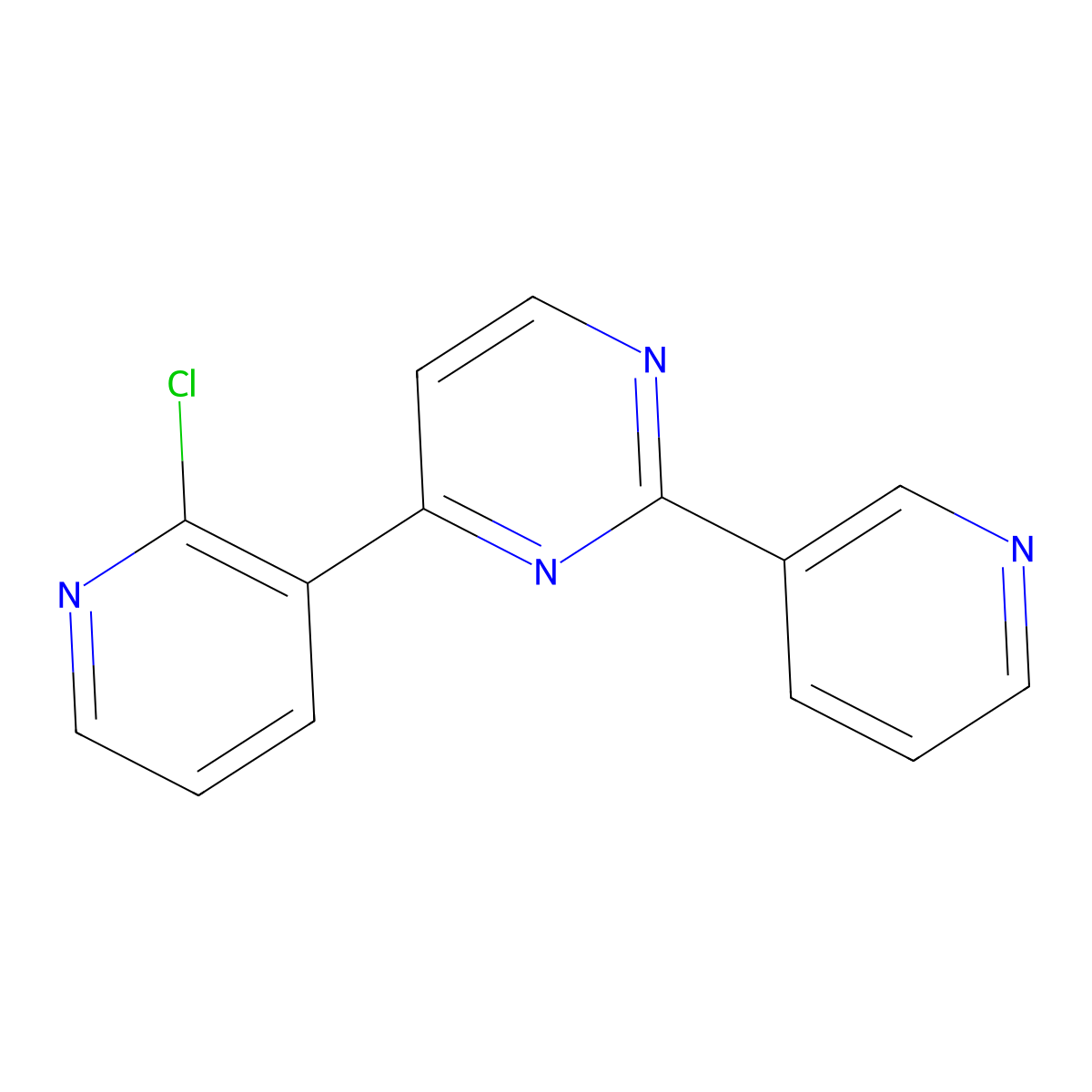 4-(2-Chloropyridin-3-yl)-2-(pyridin-3-yl)pyrimidine molecular structure, CAS 1312186-09-6